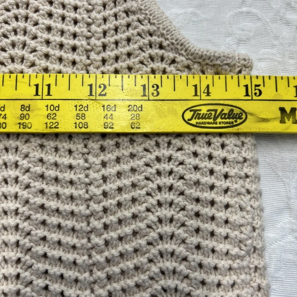 Rachel Zoe Chunky Cable Knit‎ Sleeveless Crew Neck Sweater Vest Top SM NWT - Picture 5 of 6